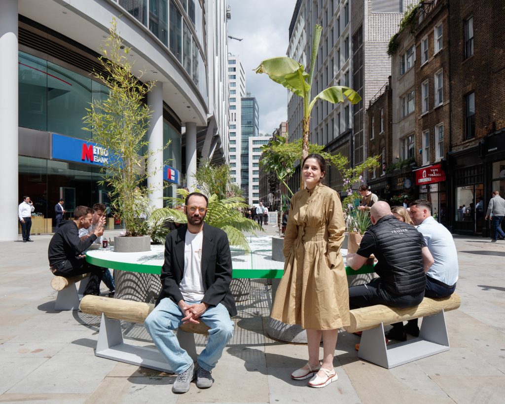 A photo of the design team in front of Roundtable